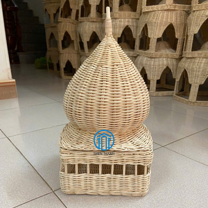 Vietnam Handmade Rattan Mosque Dome Hamper Basket for Ramadan <b>Gift</b> Packaging and <b>Islamic</b> Festival Decoration Wholesale - Product Image 2