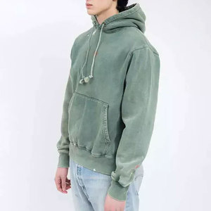 เสื้อฮู้ดฟอกสีกรดของผู้ชายเสื้อสวมหัวแนวสตรีทแบบกำหนดเองพิมพ์โลโก้เสื้อฮู้ดฟอกสีกรดเฮฟวี่เวท - Product Image 2