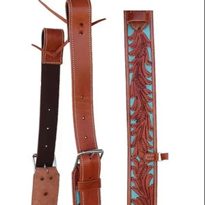 Accessoire de vêtements équestres en cuir véritable de qualité supérieure personnalisable pour l'équitation occidentale - Product Image 1