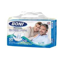 Pañales Desechables para Adultos Boni con Canal 3D Anti-Fugas, Tamaño Mediano, 15 Piezas, Material de Pulpa de Madera con Certificación ISO, Revestimiento Trasero de PE, Japón