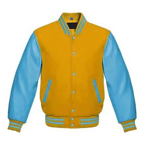 Varsity Jacket Embroidered Men's Varsity Letterman Jackets With leather Sleeve - Product Image 2