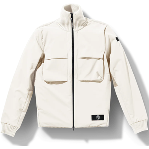 Veste tactique hybride pour homme, fermeture éclair sur le devant, poche utilitaire, design tricoté au dos, style décontracté chic, couche extérieure - Product Image 1