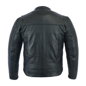 Veste en cuir en gros de matériaux de qualité supérieure bon marché veste en cuir d'agneau véritable noir marron pour hommes personnalisée - Product Image 4