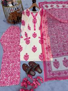 Conjunto de Salwar Kameez Tradicional de Último Diseño para Toda Ocasión, Secado Rápido, Algodón Puro Masalin, Estampado Digital Disponible para Exportación - Product Image 6