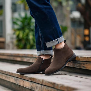 Botines Clásicos de Gamuza Marrón con Suela Antideslizante y Plantilla Acolchada para Oficina y Reuniones de Negocios - Product Image 6