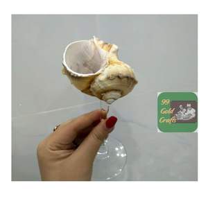 Verre à vin en coquille de conque fait à la main gobelet de coquillage naturel écologique pour la décoration de bar et la Collection de cadeaux - Product Image 3