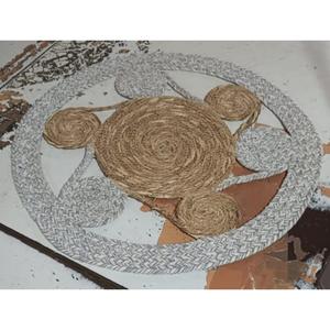 Set de table tissé naturel pour table à manger, style décoratif protecteur, en jute et coton, pour la maison et la cuisine - Product Image 2