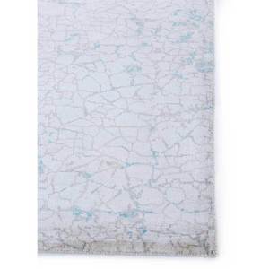 Tapis en soie de bambou noué à la main gris-entropie et noir AKBS-5501 pour adolescents, tapis rectangulaire abstrait pour salon et couloir - Product Image 4