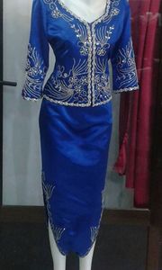 LATEST DESIGN OF JACKET ON VELVET FABRIC WITH EMBELLISH OF BEAUTIFUL CRYSTAL BEADS,PEARLS,GLASS STONE WORK FOR PARTY-WEAR @ 2022 - Product Image 2