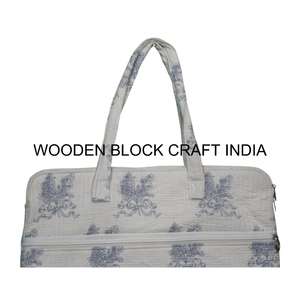 Sac pour ordinateur portable en coton 100 % matelassé à motifs imprimés multicolores, housse pour tablette iPad matelassée florale, étui rembourré en coton pour Macbook - Product Image 1