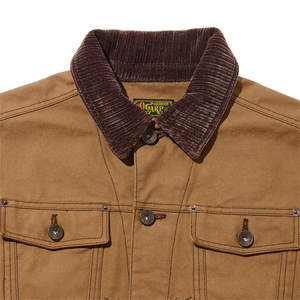 [OGARP] [KOREA PRODUCT] 100% Cotton Bomber <b>Jacket</b> Brown - Product Image 4