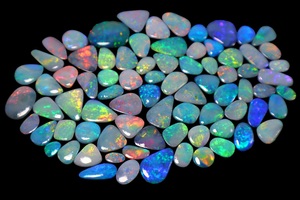 Australien Naturel Opale Doublet Cabochons Lot d'Opale Bijoux Opale Grossiste - Product Image 6