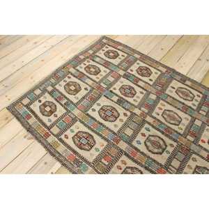 Tapis de 4,2 x 5,7 pieds, tapis vintage décoratif, tapis floral marron - Product Image 4