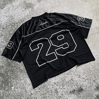 Camiseta extragrande para hombre, camiseta de malla, camiseta de fútbol americano, uniforme de fútbol americano a la moda personalizado, venta al por mayor