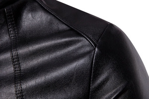 Nouveau fabricant de vestes de conception OEM veste en cuir décontractée sur le côté avec ceinture pour hommes vente en gros de vestes en cuir au Pakistan - Product Image 4
