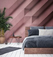 Murale murale 3D florale rose en vinyle non tissé, fabriquée en Allemagne, grand format, insonorisante, amovible pour salon, salle de sport, hôtel
