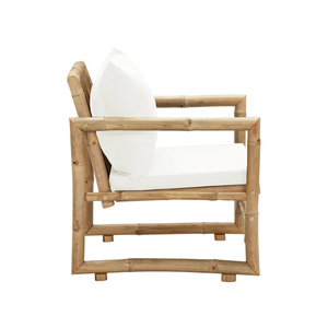 Silla de jardín de bambú clásica auténtica con cojín cómodo muebles de exterior hechos a mano al por mayor de Vietnam - Product Image 2