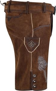 Kurze Lederhose bavaroises pour hommes de haute qualité en cuir véritable, style Trachten allemand, brodées, en tissu coupe-vent, taille mi-haute, printemps - Product Image 6