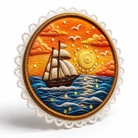 Patch brodé 3D rond en relief avec dentelle à sequins pour la décoration de vestes en jean, jeans, chapeaux et sacs à dos