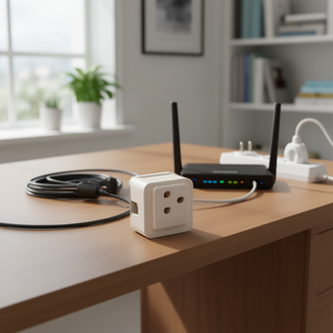 Adaptador de Teléfono de Tres Polos Color Marfil 00201159, Gestión de Cables y Accesorios - Product Image 3