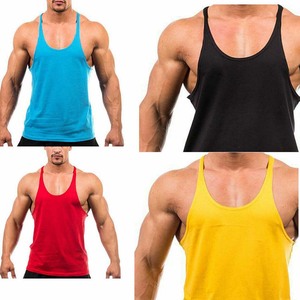 Logo personnalisé Hommes Gym Fitness Stringer Débardeur Séchage Rapide Coton Respirant - Product Image 4