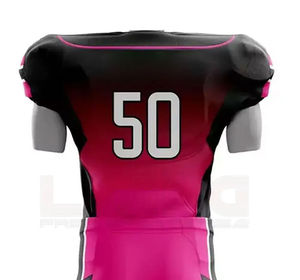 OEM/ODM service Wholesale Customized New Design American Football uniform 100% polyester <b>fabric</b> in <b>black</b> color football uniform - Product Image 6