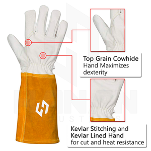 ถุงมืองานเชื่อมหนังถุงมือนิรภัยอุตสาหกรรมทนความร้อนสำหรับงานหนัก - Product Image 6