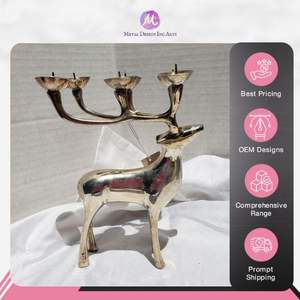 Candelero de Metal de alta calidad, adorno decorativo de diseño de renos para decoración festiva de Mesa para el hogar - Product Image 2