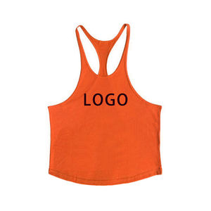 Hombres 100% algodón sin mangas músculo Stinger gimnasio Fitness Tank Tops sostenible ecológico fábrica entrenamiento Stringer transpirable - Product Image 5