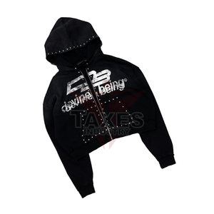 Sudadera con Capucha Personalizada 100% Algodón Grueso de 500 g/m², Sudadera con Estampado Serigrafiado, Lavado Desteñido al Sol, Sudadera Cruzada para Hombre - Product Image 6