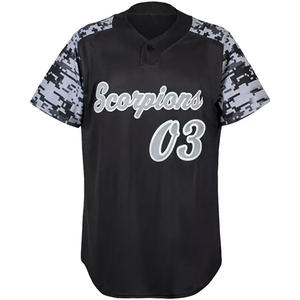 Uniforme de Béisbol para Hombre, 100% Poliéster, Ropa Deportiva Transpirable, Diseño Sólido, Personalizable con Nombre de Equipo, Antiarrugas, Servicio OEM - Product Image 5