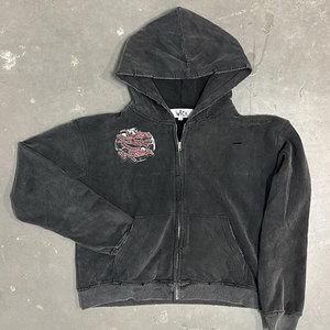 Femmes gothique Y2K à capuche crâne ailes imprimé pauvres grande taille à capuche haut Hip Hop femmes à manches longues sweat pull - Product Image 5