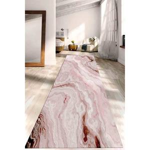 Tapis en marbre rose : Tapis d'appoint moderne antidérapant, motif imprimé, avec poils doux - Product Image 5