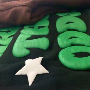 Personalizar Puff hombres Sudadera con capucha 100% algodón pesado francés Terry algodón pulóver 3D espuma pantalla Puff impresión Unisex Sudadera con capucha - Product Image 3