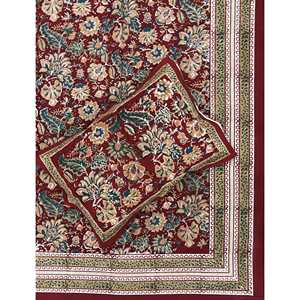 King Size 100% Cotton Hand Block Printed Double Bedsheet Pillow Covers Eco-Friendly Floral <b>Comforter</b> <b>Set</b> for Home 3pcs <b>Set</b> - Product Image 1