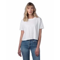 T-shirt court à manches courtes à carreaux pour femme Next Level, idéal pour le yoga et la course à pied, coupe classique, séchage rapide, respirant
