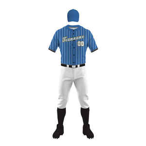 Venta al por mayor El mejor uniforme de béisbol Botón completo Softball Jersey y pantalón Conjunto Uniforme Liga deportiva Uniforme de béisbol - Product Image 1