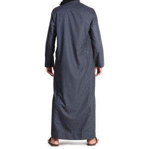 Kaftan pour hommes musulmans, nouvelle Robe à manches longues, col ample, épissage de Tube de porte, Style ethnique, Robe du moyen-orient - Product Image 3