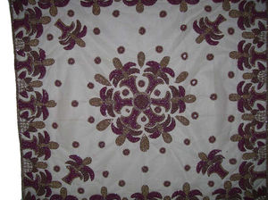 Mantel de mesa de tela de red cuadrada con bordado de cuentas, mantel de lujo indio hecho a mano para eventos de comedor y venta al por mayor - Product Image 5