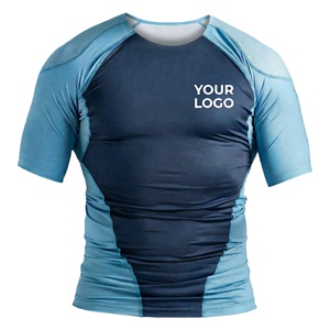 Custom Men's Jiu Jitsu <b>Rashguard</b> | Lightweight Compression Wear | Anti-Slip Fit | Spandex/Polyester | Breathable Quick Dry | - Product Image 1