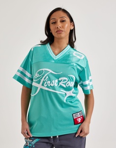 Tops cortos cuadrados personalizados para mujer, camiseta de fútbol transpirable de talla grande, camiseta americana de malla de poliéster - Product Image 4