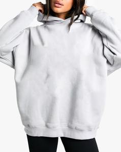 Sudadera con Capucha de Doble Cabeza, Corte Cuadrado, Lisa, Antiarrugas, Ropa para Niñas, Felpa de Algodón Suave, Estampado en Serigrafía, Sin Cordones, Precio de Fábrica - Product Image 3