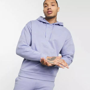 OEM Manufacture Breathable <b>Men</b> Pullover <b>Black</b> Hoodie Short Set Quick Dry Trendy Winter Clothing with Custom Logo Print - Product Image 3