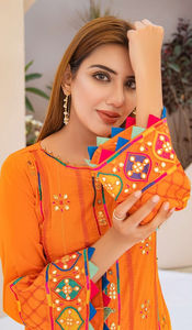 Original Markenware Neue Modische Damen Lawn-Anzüge Traditionelle Party Ethnische Pakistanische Bestickte 3-teilige Shalwar Kameez Dupatta - Product Image 6