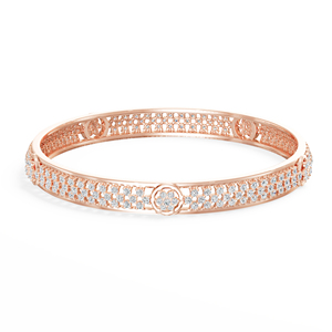 Trending Lab Grown Diamond <b>Bangle</b> 5.42 CTW Rhodium Plated Certified Designer Style 14K 18K <b>Gold</b> Her Fine Jewelry Wholesale - Product Image 2