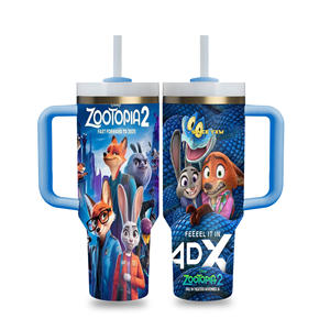 <span class=keywords><strong>Tumbler</strong></span> Isolato Sottovuoto in Acciaio Inox da 40oz con Logo Personalizzato, Motivo Cartone Animato Animali Pazzi della Città 2, Senza BPA, Doppia Parete, Ecologico - Product Image 6