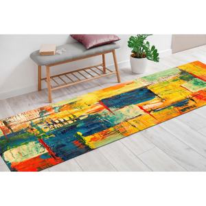 Alfombra Amarilla con Diseño de Arte Moderno, Alfombra Suave de Tela No Tejida - Product Image 4