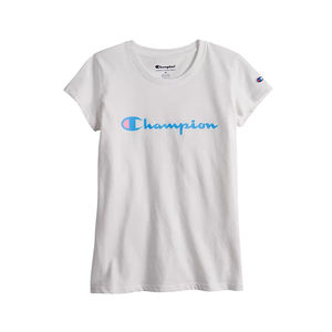 Camisetas Deportivas de Manga Corta con Logotipo Champion Heritage para Niñas, Color: Blanco, 100% Auténticas - Product Image 1