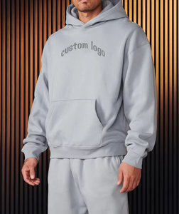 Sweat à capuche oversize 400-500 GSM, design épaules tombantes, impression en relief haute densité, qualité supérieure pour homme - Product Image 6