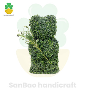 Planta artificial de Milán de ventas directas de fábrica con oso Caballero | Adorno interior decorativo para el hogar, la Oficina y los regalos - Product Image 6